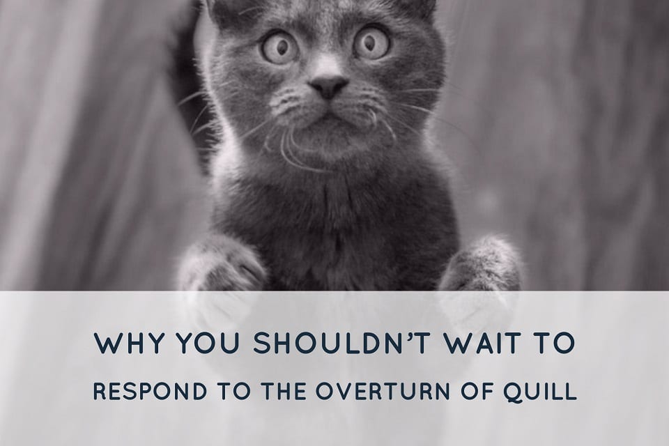 Quill Is Overturned: Why You Shouldn’t Wait to Respond